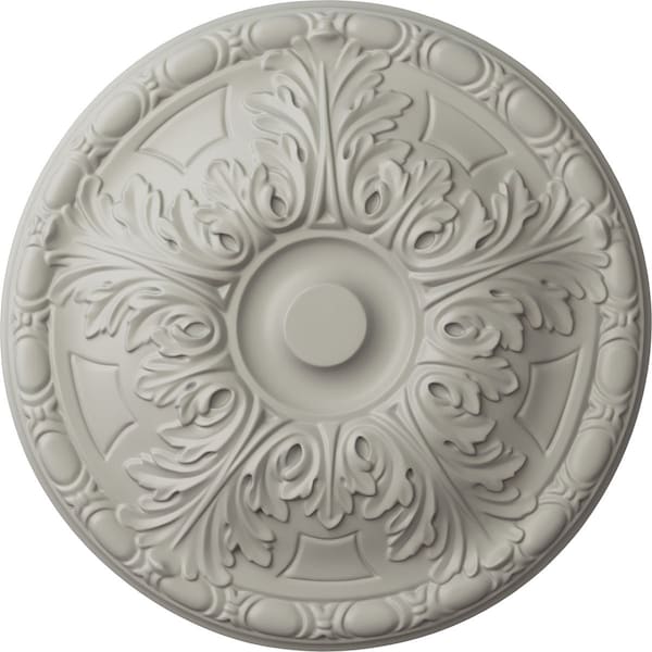 Ekena Millwork Granada Ceiling Medallion (Fits Canopies up to 4 1/4"), Hand-Painted Pot of Cream, 15 3/4"OD x 5/8"P CM16GAPCF - main